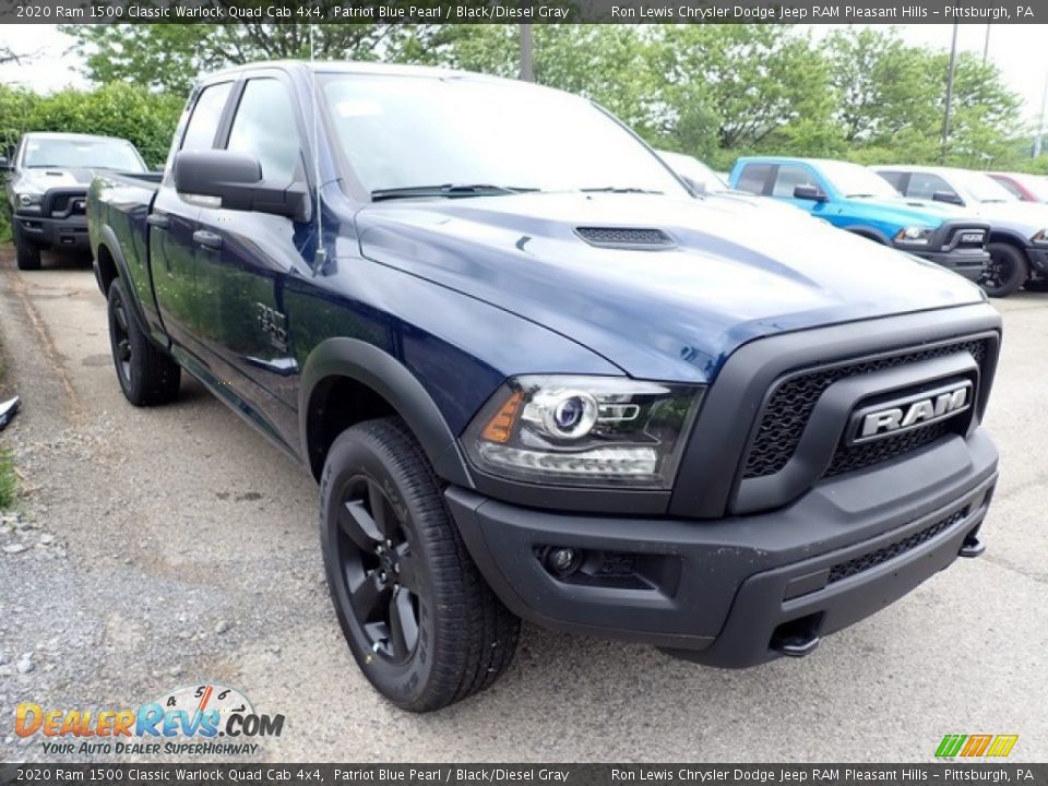 2020 Ram 1500 Classic Warlock Quad Cab 4x4 Patriot Blue Pearl / Black/Diesel Gray Photo #7