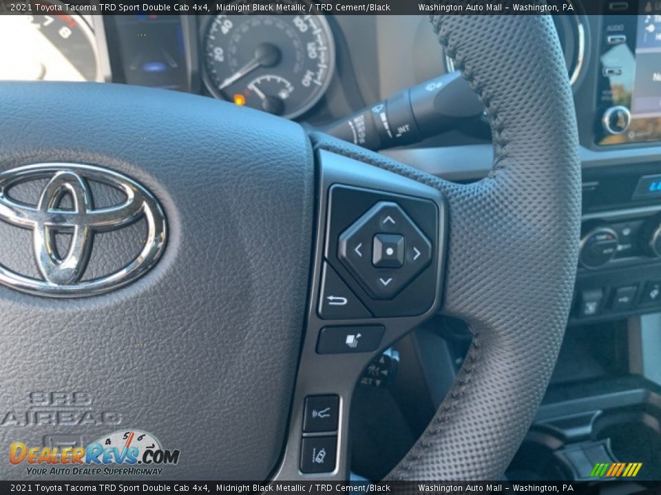 2021 Toyota Tacoma TRD Sport Double Cab 4x4 Midnight Black Metallic / TRD Cement/Black Photo #15