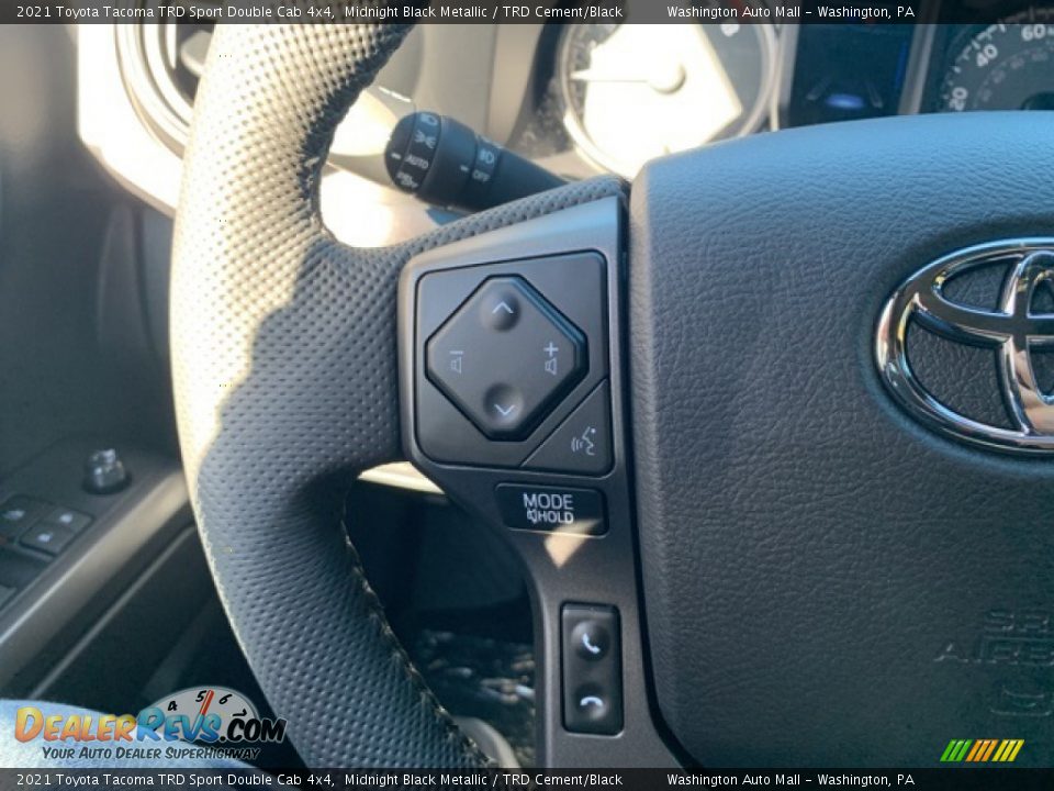 2021 Toyota Tacoma TRD Sport Double Cab 4x4 Midnight Black Metallic / TRD Cement/Black Photo #16