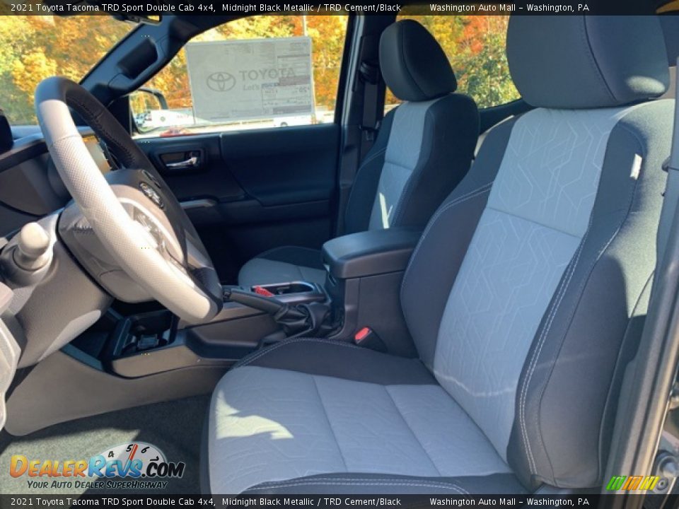 2021 Toyota Tacoma TRD Sport Double Cab 4x4 Midnight Black Metallic / TRD Cement/Black Photo #19