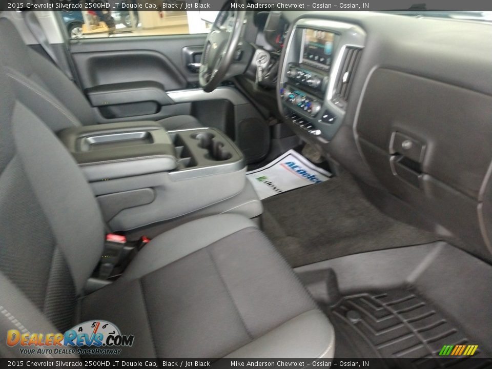 2015 Chevrolet Silverado 2500HD LT Double Cab Black / Jet Black Photo #22