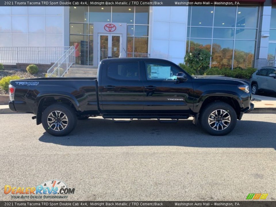 2021 Toyota Tacoma TRD Sport Double Cab 4x4 Midnight Black Metallic / TRD Cement/Black Photo #34
