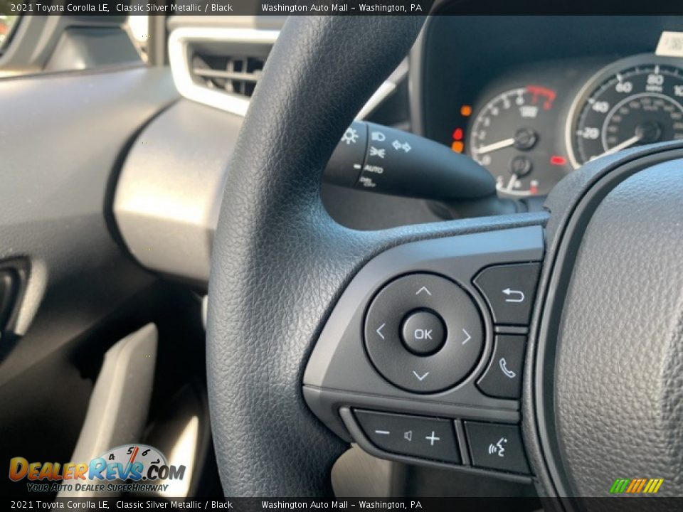 2021 Toyota Corolla LE Classic Silver Metallic / Black Photo #8
