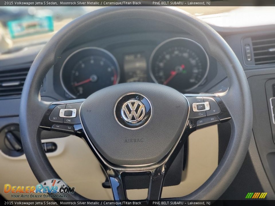 2015 Volkswagen Jetta S Sedan Steering Wheel Photo #10