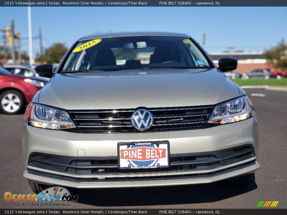 2015 Volkswagen Jetta S Sedan Moonrock Silver Metallic / Ceramique/Titan Black Photo #12