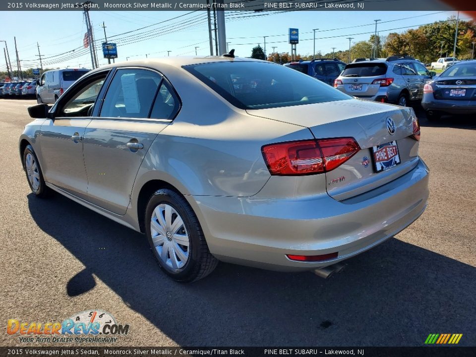 2015 Volkswagen Jetta S Sedan Moonrock Silver Metallic / Ceramique/Titan Black Photo #16