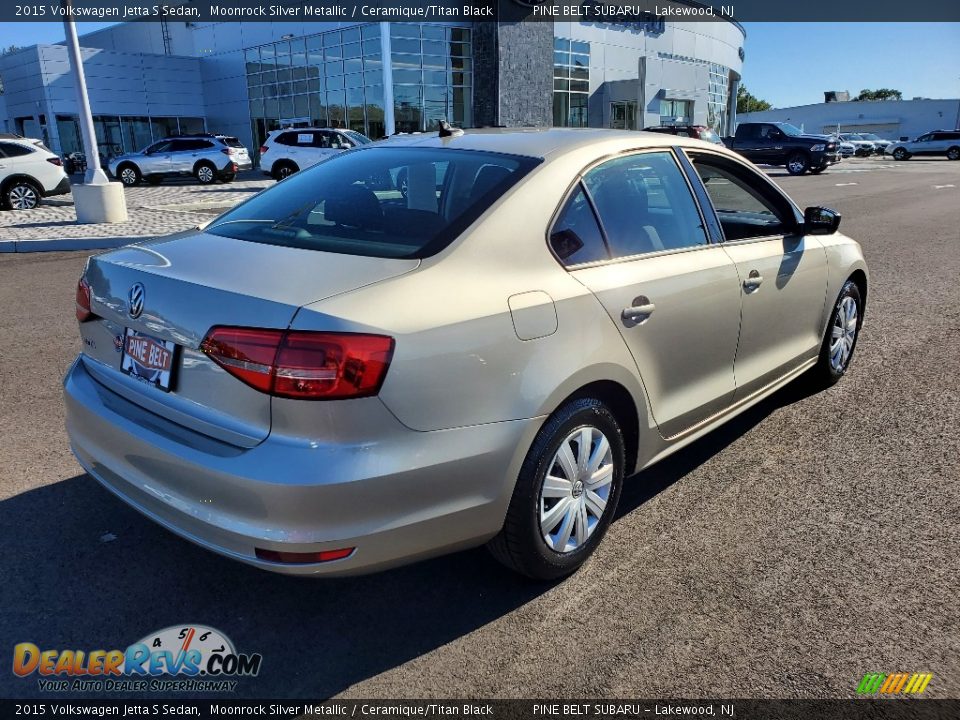 2015 Volkswagen Jetta S Sedan Moonrock Silver Metallic / Ceramique/Titan Black Photo #18