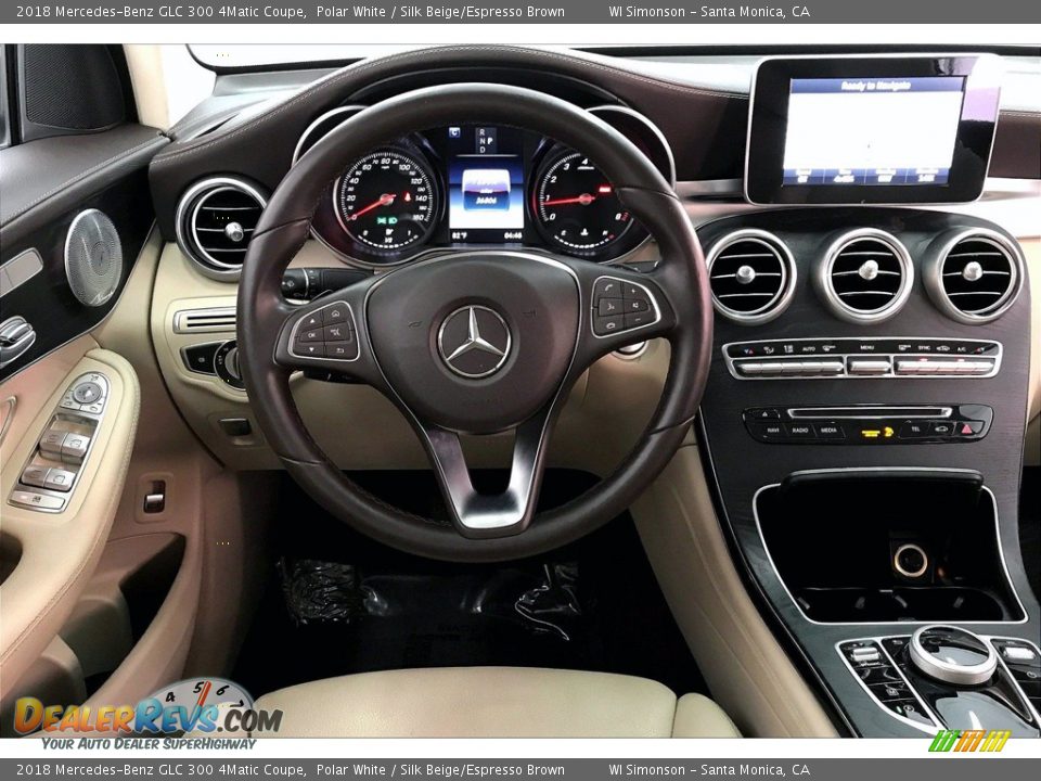 2018 Mercedes-Benz GLC 300 4Matic Coupe Polar White / Silk Beige/Espresso Brown Photo #4