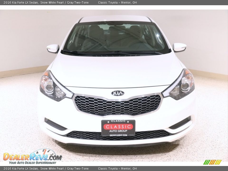 2016 Kia Forte LX Sedan Snow White Pearl / Gray Two-Tone Photo #2