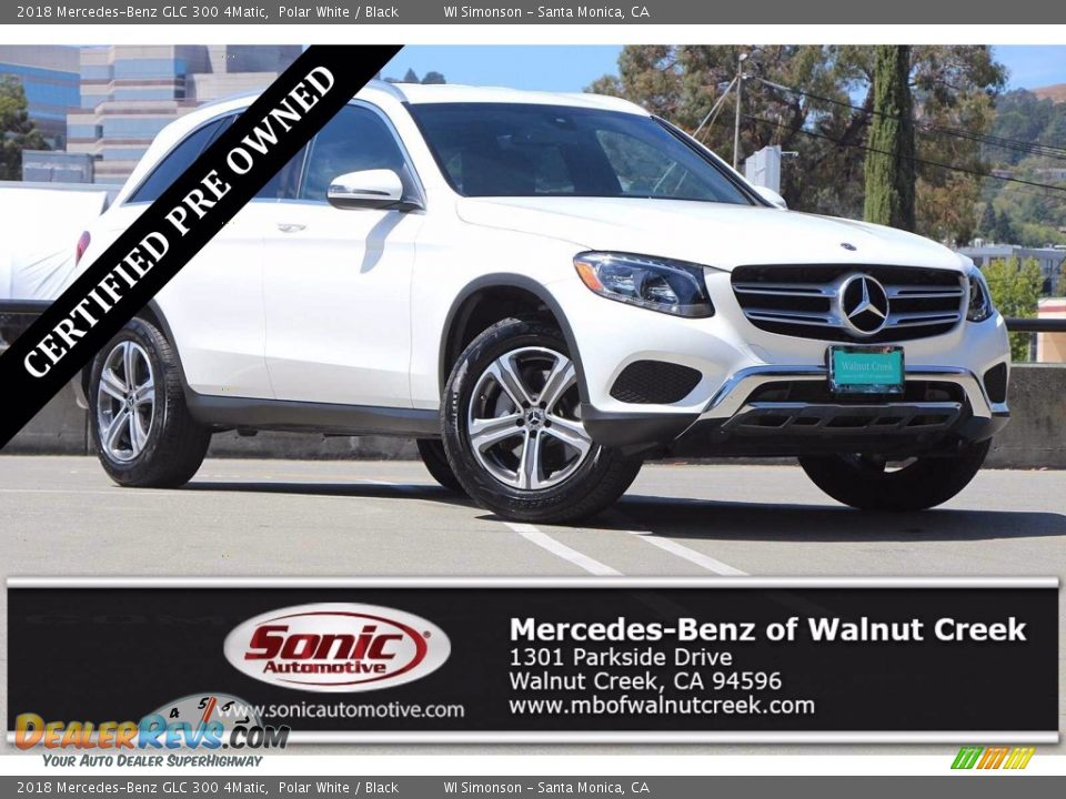 2018 Mercedes-Benz GLC 300 4Matic Polar White / Black Photo #1