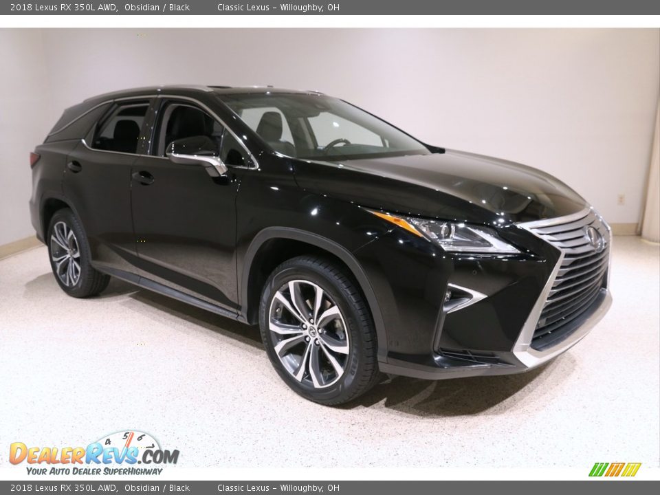 2018 Lexus RX 350L AWD Obsidian / Black Photo #1