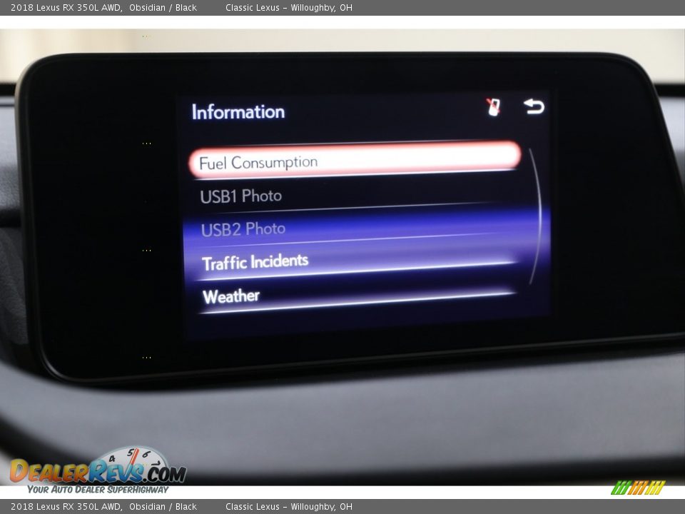 2018 Lexus RX 350L AWD Obsidian / Black Photo #17