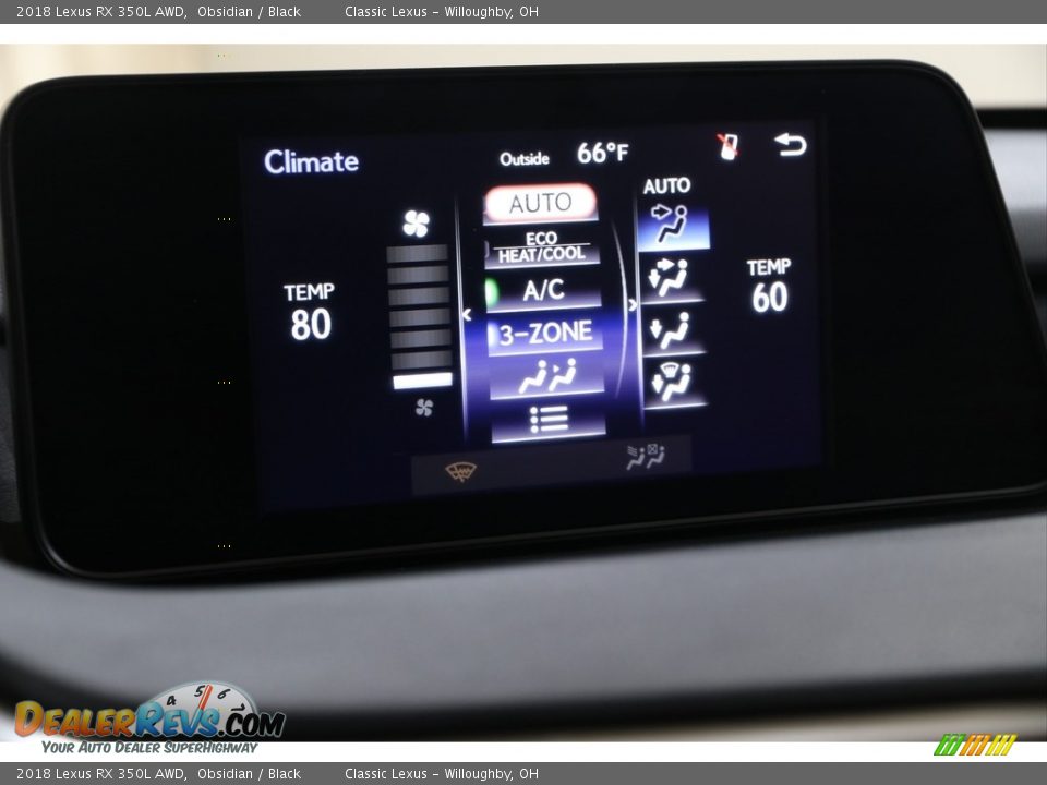 2018 Lexus RX 350L AWD Obsidian / Black Photo #20