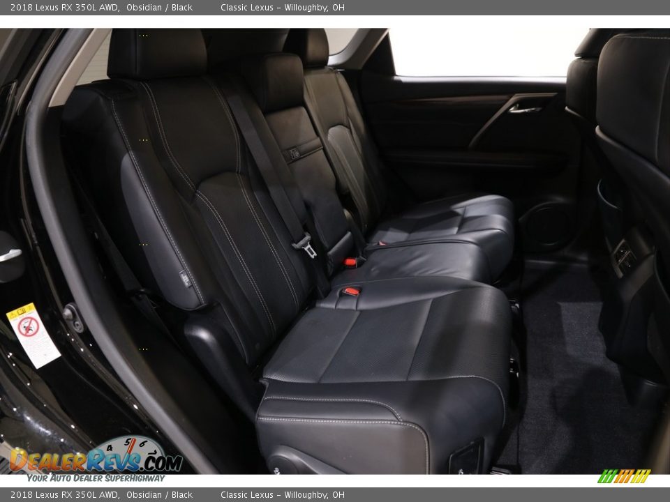 2018 Lexus RX 350L AWD Obsidian / Black Photo #28