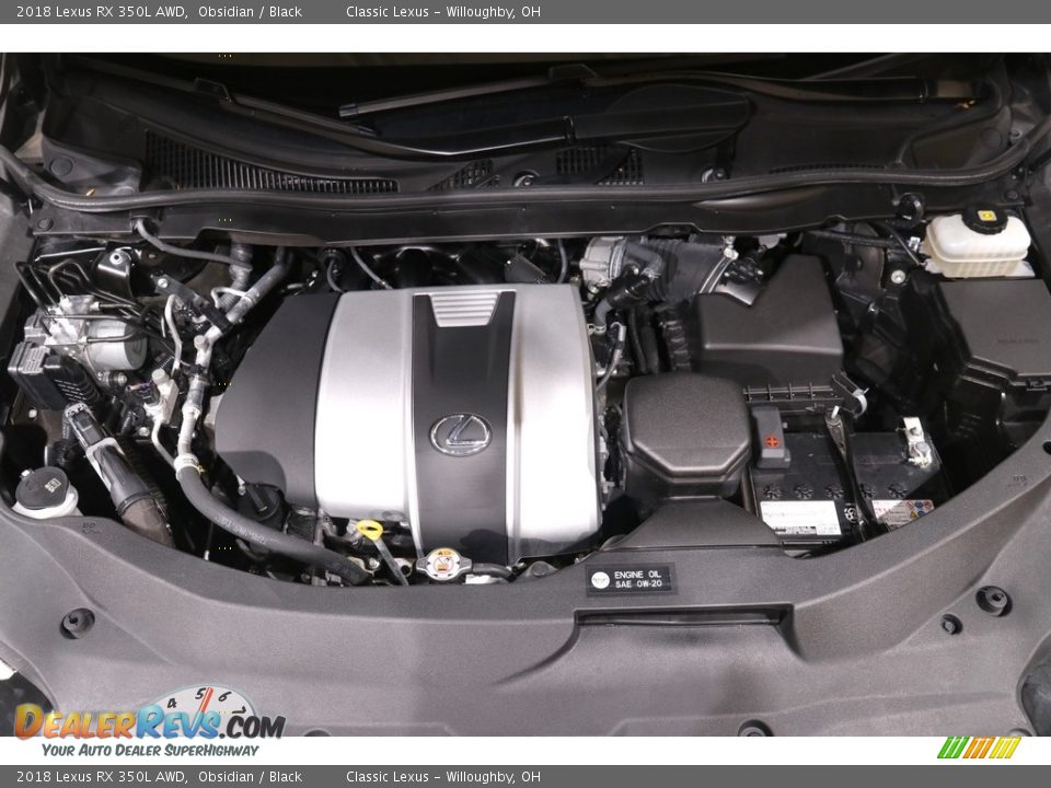 2018 Lexus RX 350L AWD Obsidian / Black Photo #34