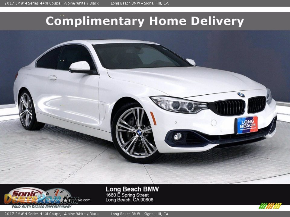 2017 BMW 4 Series 440i Coupe Alpine White / Black Photo #1