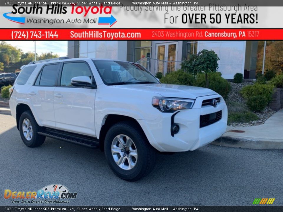 2021 Toyota 4Runner SR5 Premium 4x4 Super White / Sand Beige Photo #1