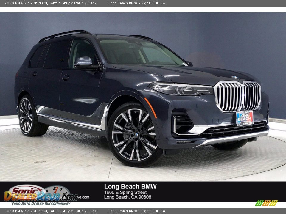 2020 BMW X7 xDrive40i Arctic Grey Metallic / Black Photo #1