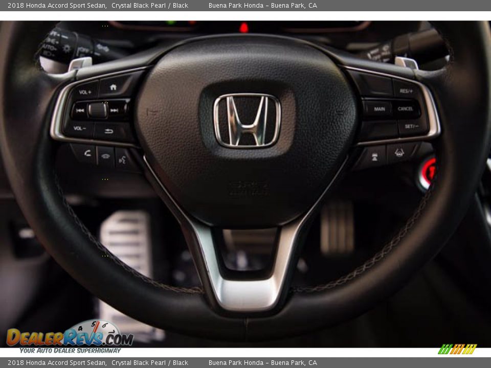 2018 Honda Accord Sport Sedan Crystal Black Pearl / Black Photo #13