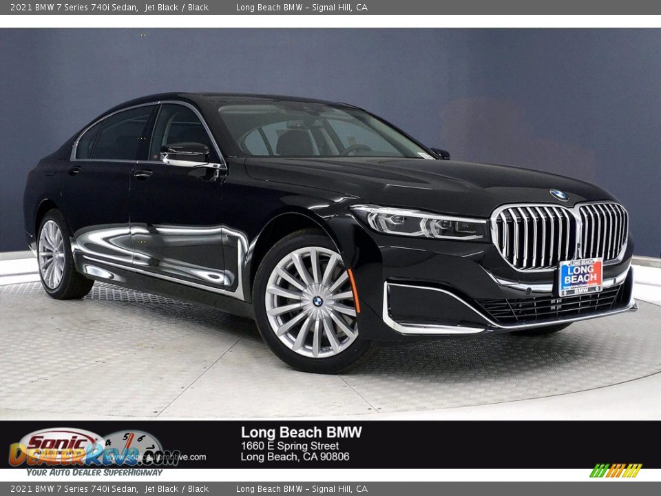 2021 BMW 7 Series 740i Sedan Jet Black / Black Photo #1