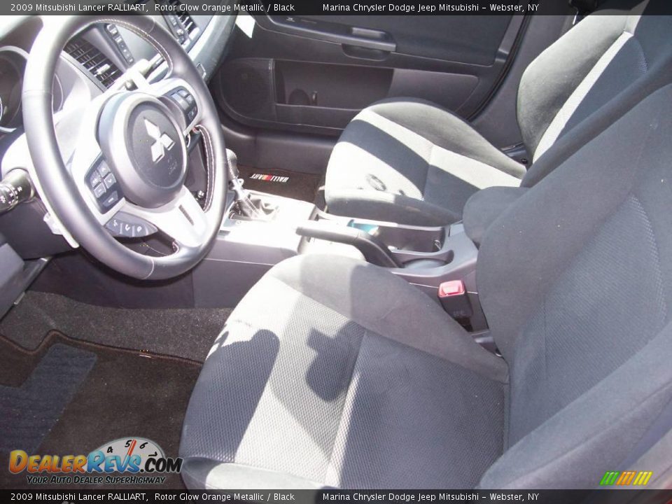 2009 Mitsubishi Lancer RALLIART Rotor Glow Orange Metallic / Black Photo #2