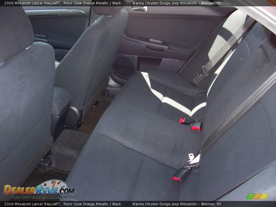2009 Mitsubishi Lancer RALLIART Rotor Glow Orange Metallic / Black Photo #3