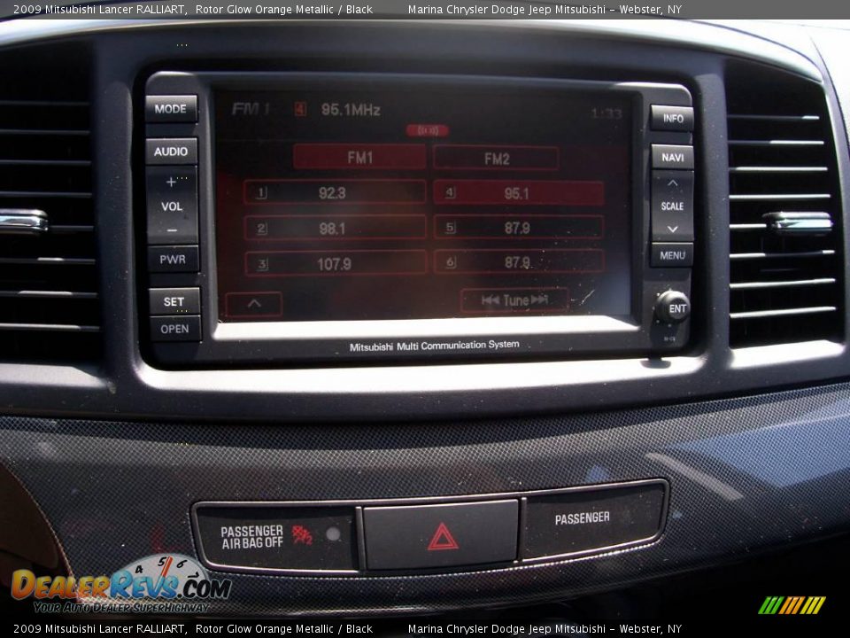 2009 Mitsubishi Lancer RALLIART Rotor Glow Orange Metallic / Black Photo #5