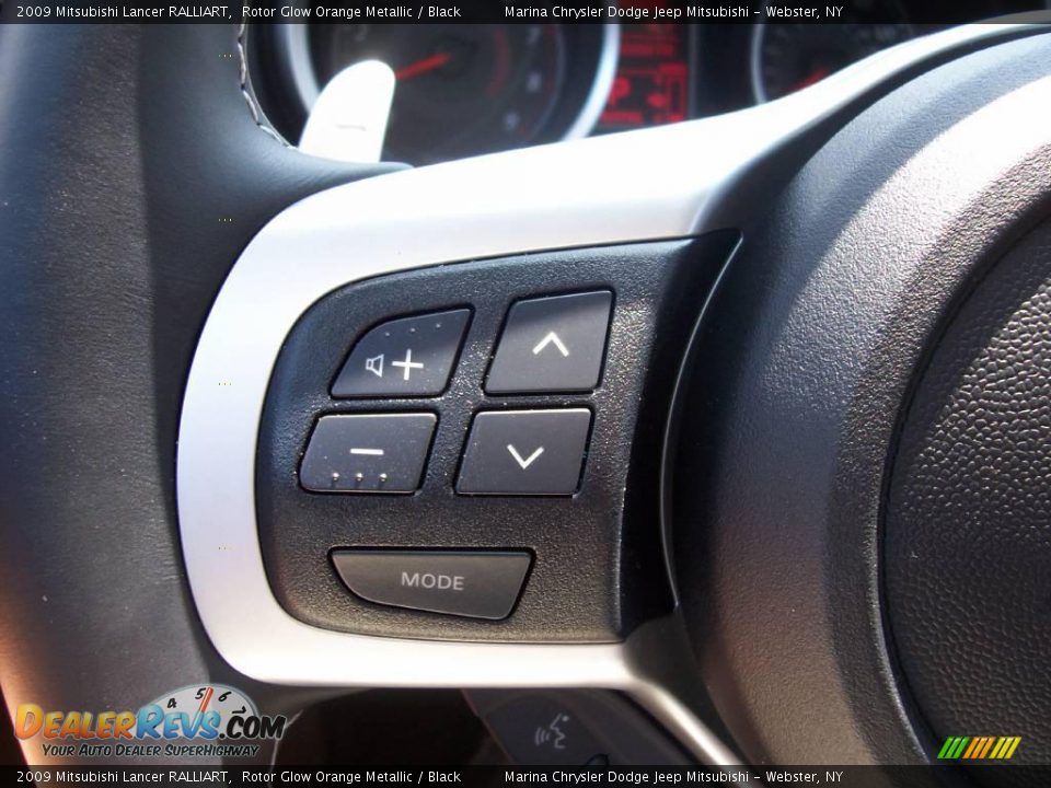 2009 Mitsubishi Lancer RALLIART Rotor Glow Orange Metallic / Black Photo #7