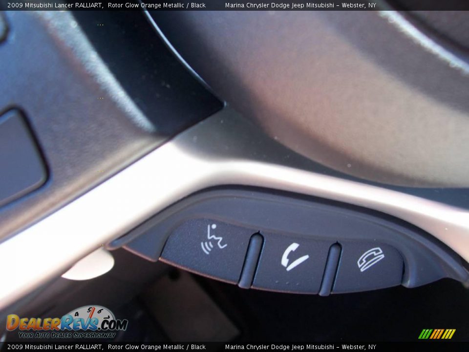 2009 Mitsubishi Lancer RALLIART Rotor Glow Orange Metallic / Black Photo #8