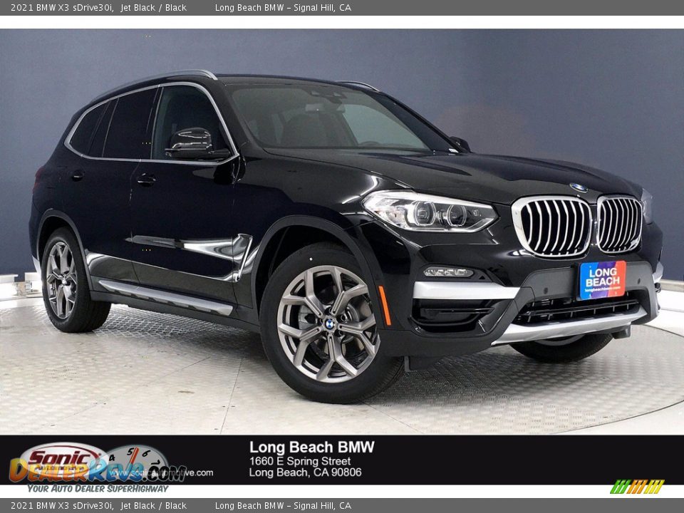 2021 BMW X3 sDrive30i Jet Black / Black Photo #1