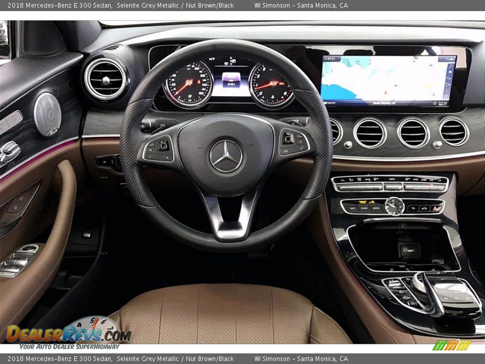 2018 Mercedes-Benz E 300 Sedan Selenite Grey Metallic / Nut Brown/Black Photo #4