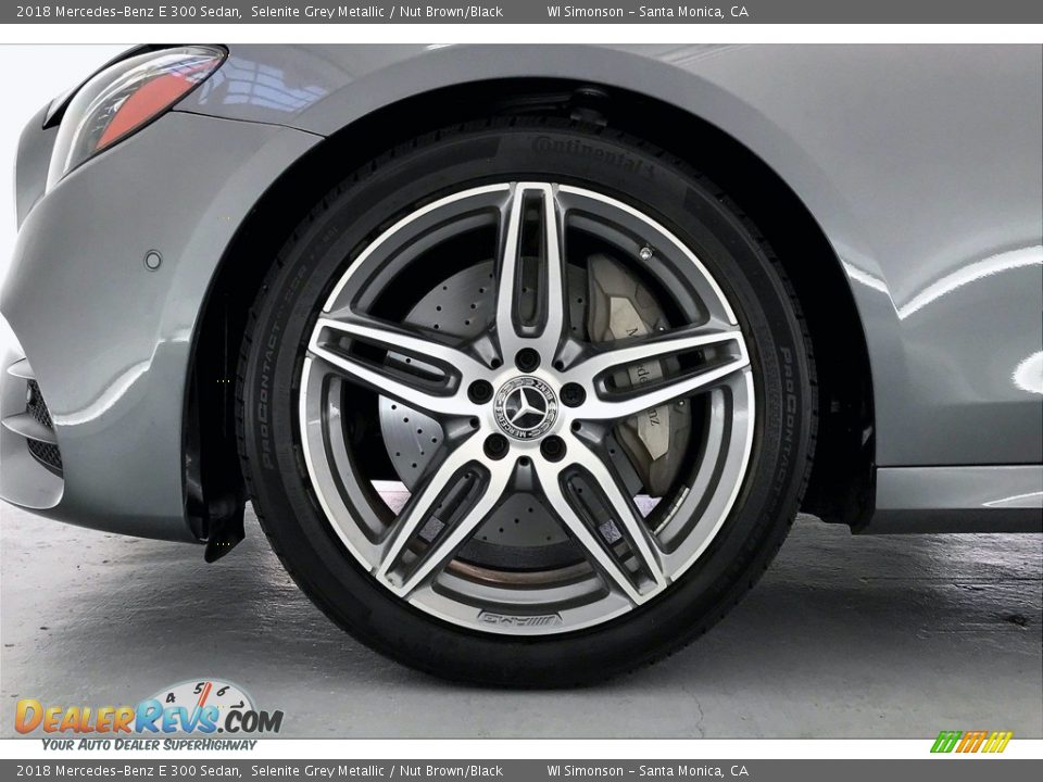 2018 Mercedes-Benz E 300 Sedan Selenite Grey Metallic / Nut Brown/Black Photo #8