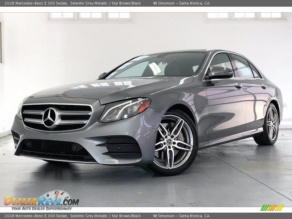 2018 Mercedes-Benz E 300 Sedan Selenite Grey Metallic / Nut Brown/Black Photo #12