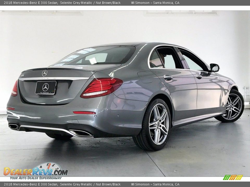 2018 Mercedes-Benz E 300 Sedan Selenite Grey Metallic / Nut Brown/Black Photo #13