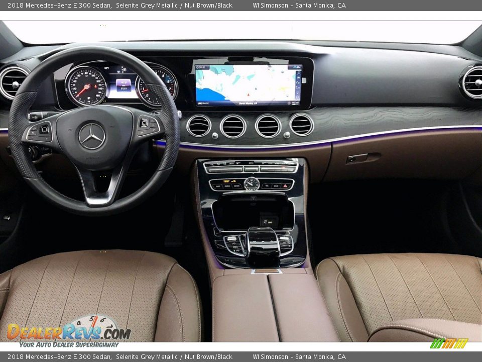 2018 Mercedes-Benz E 300 Sedan Selenite Grey Metallic / Nut Brown/Black Photo #15