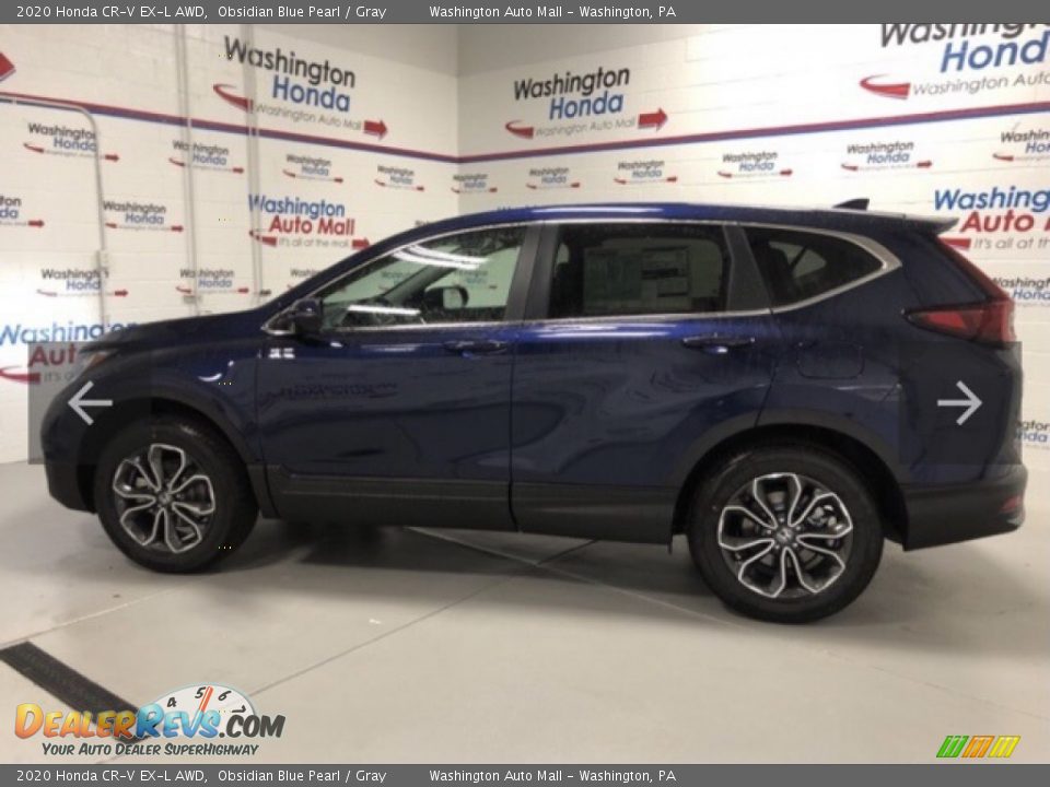 2020 Honda CR-V EX-L AWD Obsidian Blue Pearl / Gray Photo #2