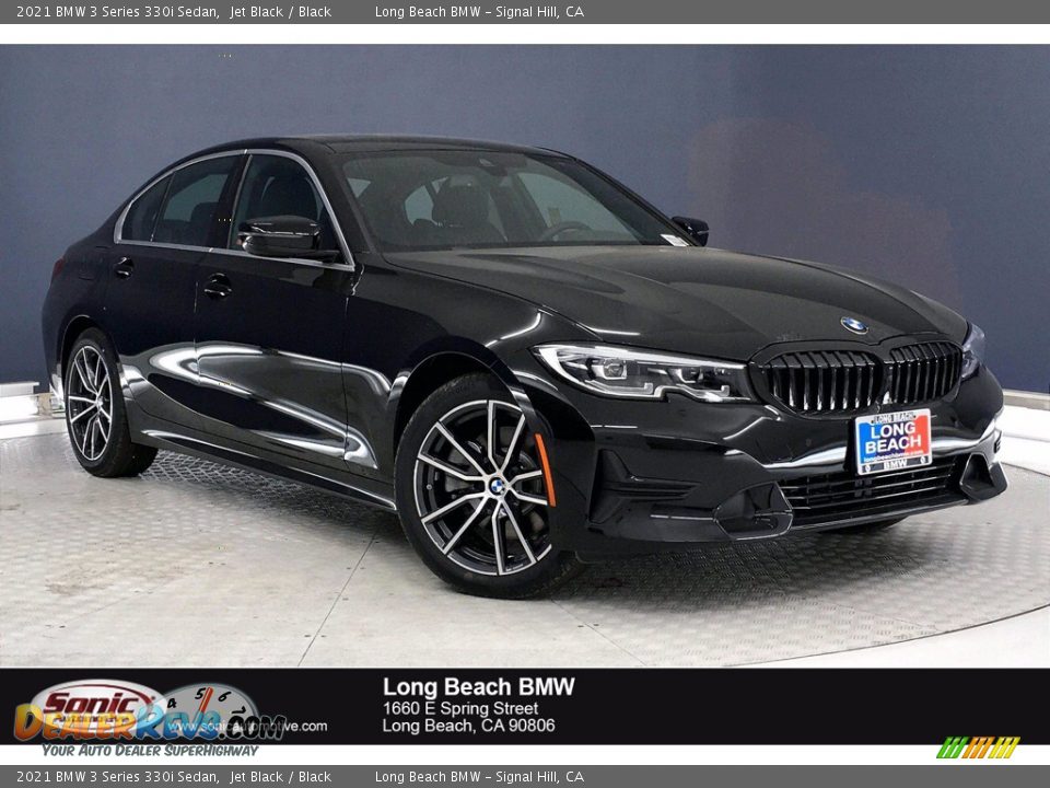 2021 BMW 3 Series 330i Sedan Jet Black / Black Photo #1