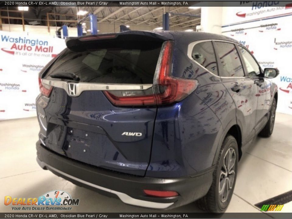 2020 Honda CR-V EX-L AWD Obsidian Blue Pearl / Gray Photo #4