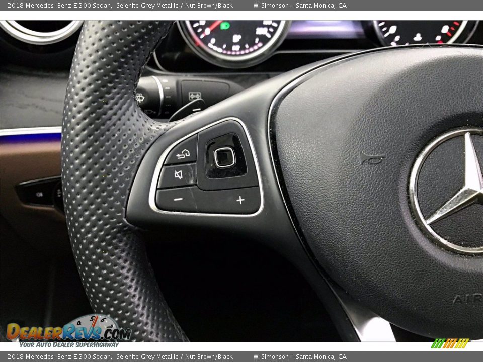 2018 Mercedes-Benz E 300 Sedan Selenite Grey Metallic / Nut Brown/Black Photo #21