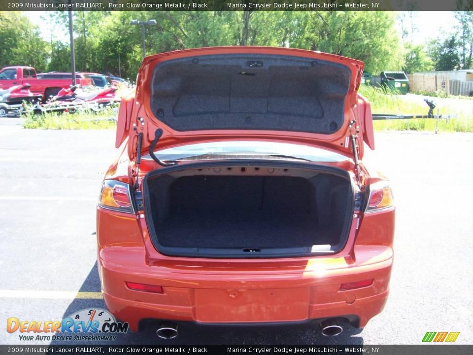 2009 Mitsubishi Lancer RALLIART Rotor Glow Orange Metallic / Black Photo #21