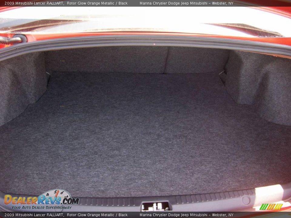 2009 Mitsubishi Lancer RALLIART Rotor Glow Orange Metallic / Black Photo #22