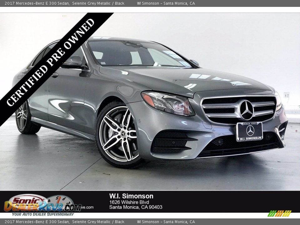 2017 Mercedes-Benz E 300 Sedan Selenite Grey Metallic / Black Photo #1