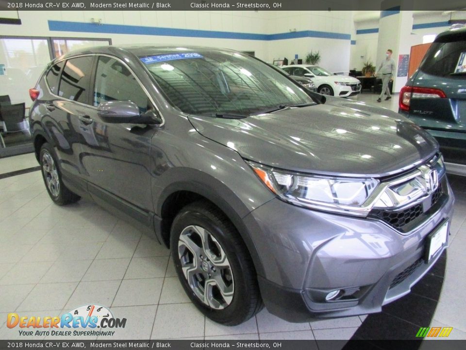 2018 Honda CR-V EX AWD Modern Steel Metallic / Black Photo #3