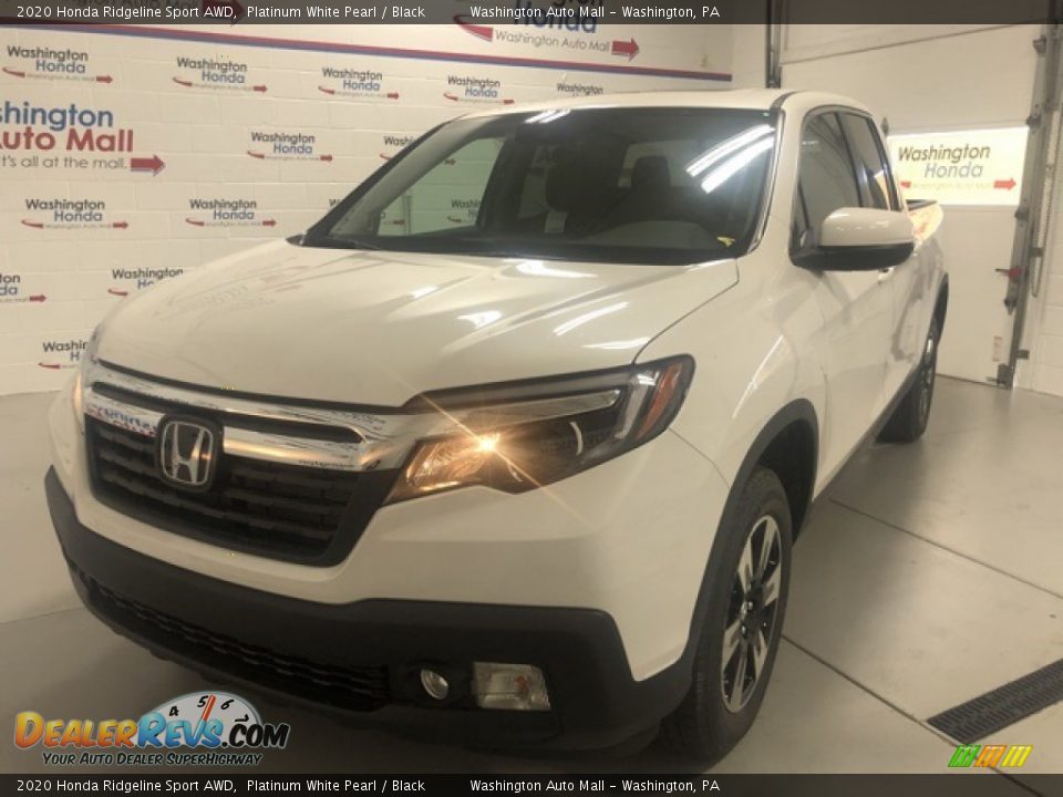 2020 Honda Ridgeline Sport AWD Platinum White Pearl / Black Photo #1