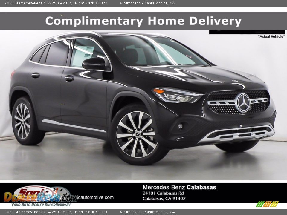 2021 Mercedes-Benz GLA 250 4Matic Night Black / Black Photo #1