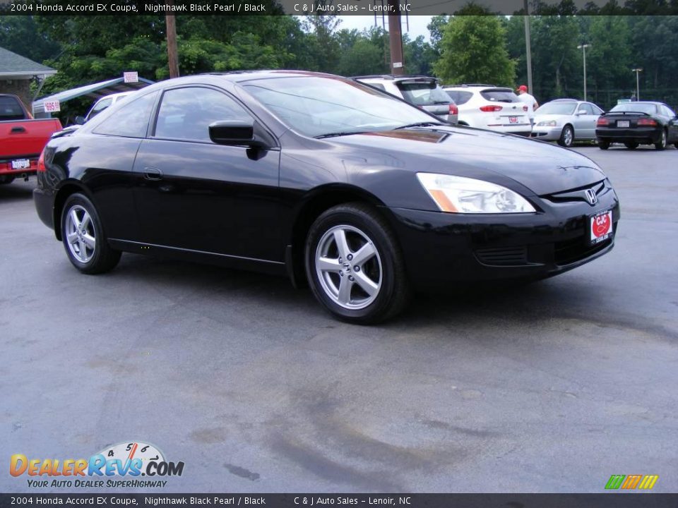 2004 Honda Accord EX Coupe Nighthawk Black Pearl / Black Photo #3