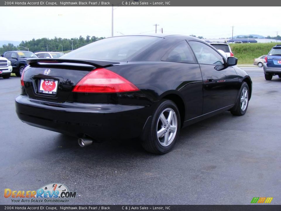 2004 Honda Accord EX Coupe Nighthawk Black Pearl / Black Photo #4