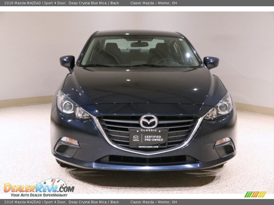 2016 Mazda MAZDA3 i Sport 4 Door Deep Crystal Blue Mica / Black Photo #2