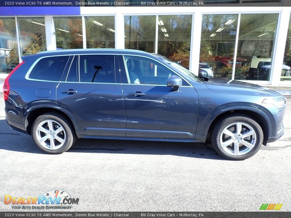 2020 Volvo XC90 T6 AWD Momentum Denim Blue Metallic / Charcoal Photo #2