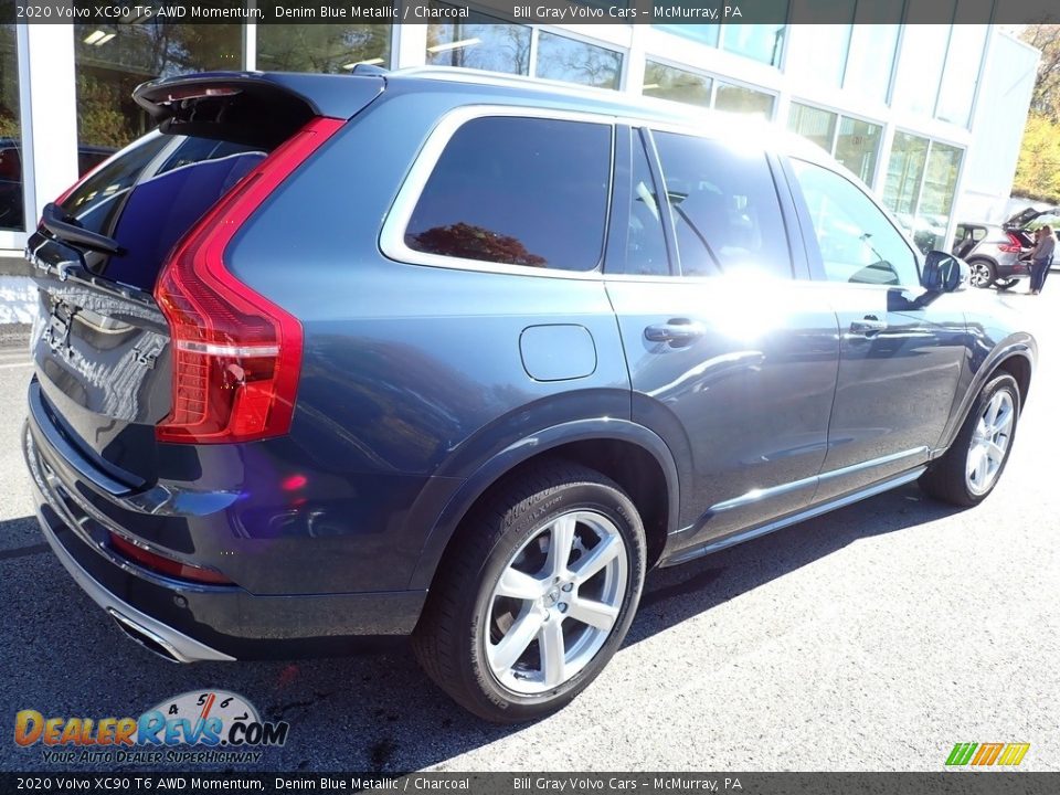 2020 Volvo XC90 T6 AWD Momentum Denim Blue Metallic / Charcoal Photo #3